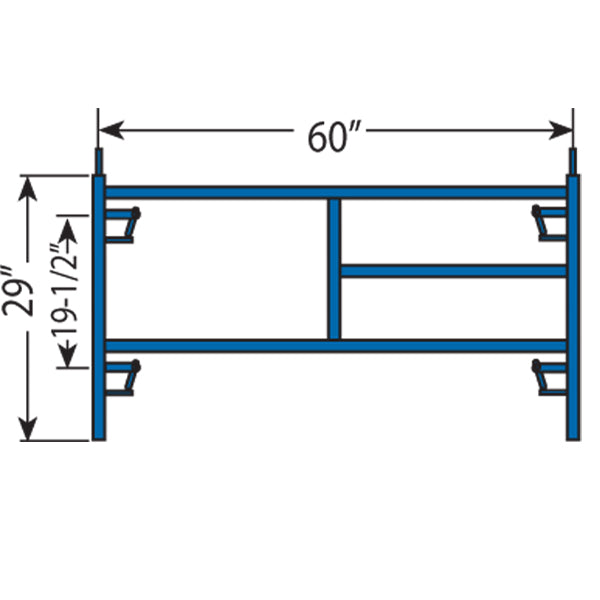 CADRE D'ÉCHAFAUDAGE 29'' X 60'' BLEU - 35-1