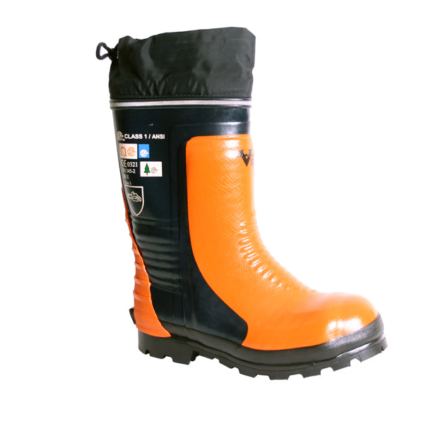 BOTTE FORESTERIE ORANGE/NOIRE NON-DOUBLÉ VIKING - 58-101