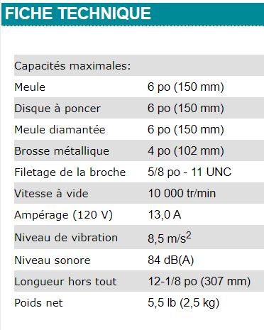 RECTIFIEUSE COUDÉE 6'' MAKITA ÉLECTRIQUE - 9566PC