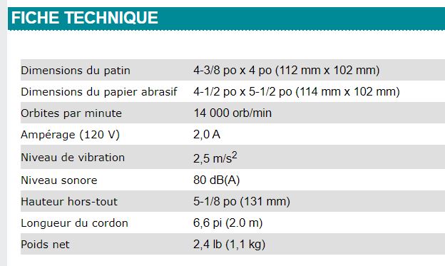 SABLEUSE ORBITALE CARRÉ 4'' MAKITA ÉLECTRIQUE - BO4555K