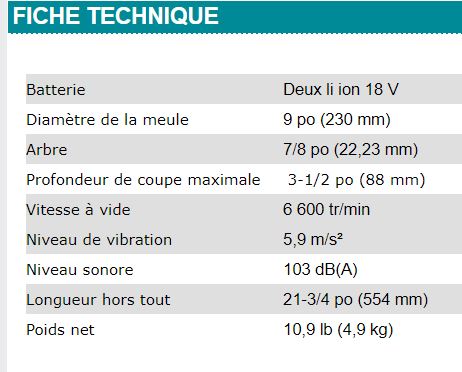 DÉCOUPEUSE 9'' MAKITA 18V - DCE090ZX1