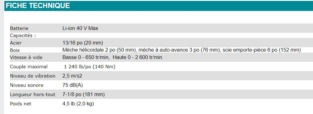 PERCEUSE 1/2'' MAKITA 40V - DF001GZ