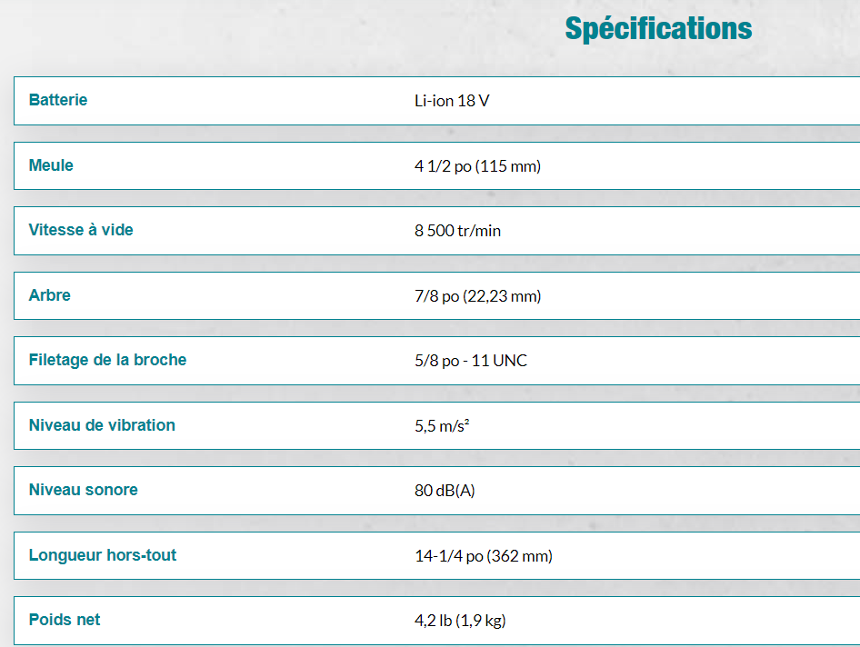 RECTIFIEUSE COUDÉE SANS FIL 4-1/2'' MAKITA - DGA455Z