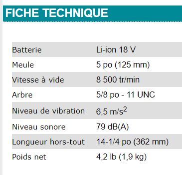 RECTIFIEUSE COUDÉE 5'' MAKITA 18V - DGA506Z