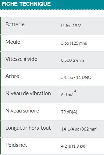 SABLEUSE COUDÉE 5'' MAKITA DGA508Z