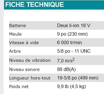 RECTIFIEUSE COUDÉE 9'' MAKITA 18V X2 -DGA900Z