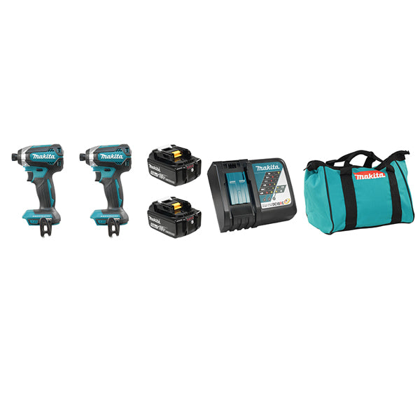 ENSEMBLE 2 VISSEUSES-IMPACT MAKITA 18V 5 AMPÈRES - DLX2186T