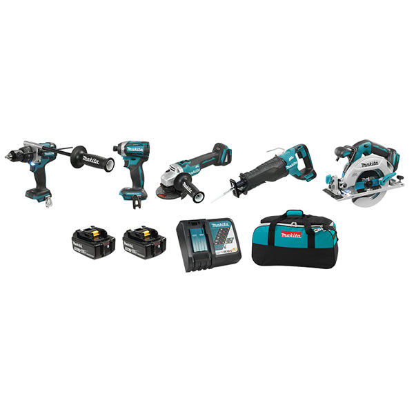 ENSEMBLE 5 OUTILS MAKITA 18V 5 AMPÈRES - DLX5041TX1