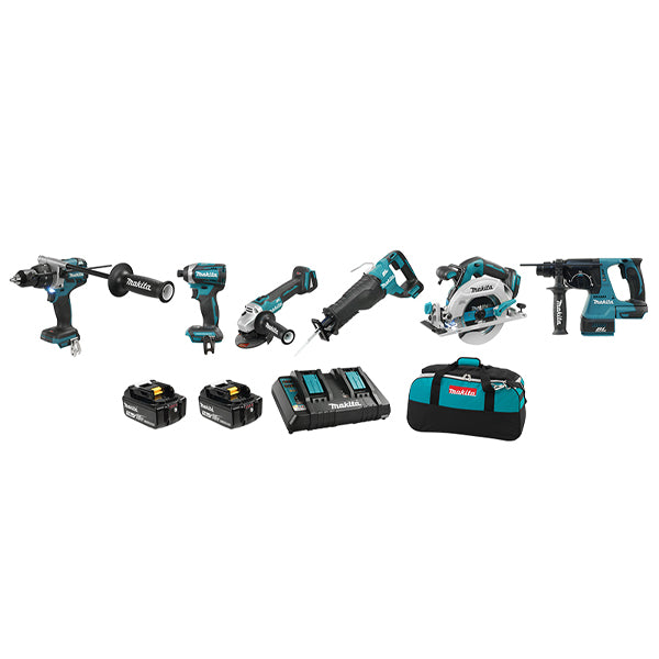 ENSEMBLE 6 OUTILS MAKITA 18V 5 AMPÈRES - DLX6071PT