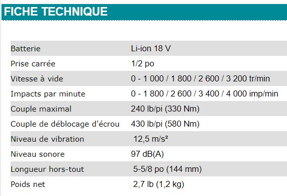 IMPACT 1/2'' MAKITA 18V - DTW300XVZ