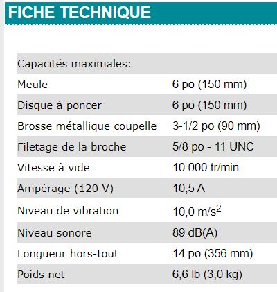 RECTIFIEUSE COUDÉE 6'' AVEC FREIN MAKITA ÉLECTRIQUE  - GA6020Y