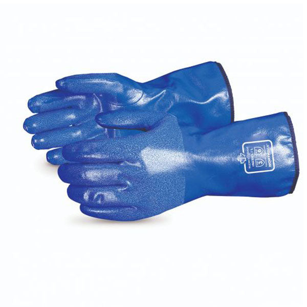 GANTS BLEU EN NITRILE DOUBLÉS HIVER SUPERIOR NORTH SEA - N230FL