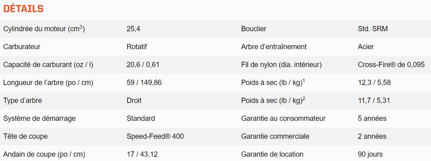 COUPE-HERBE ECHO X-SERIES 25.4cc AVEC MANCHE DROIT – SRM2620