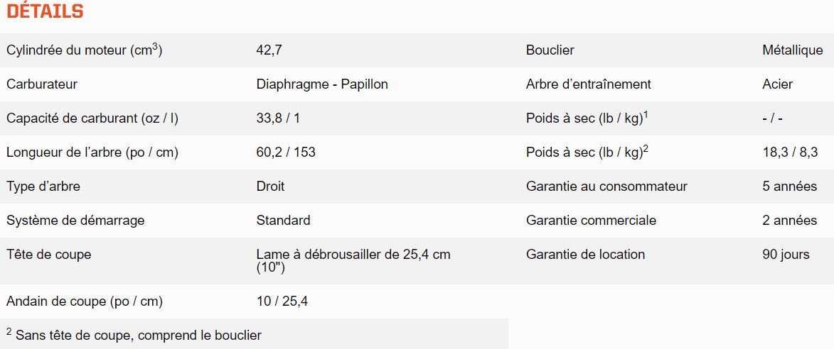 DÉBROUSSAILLEUSE ECHO - SRM410U